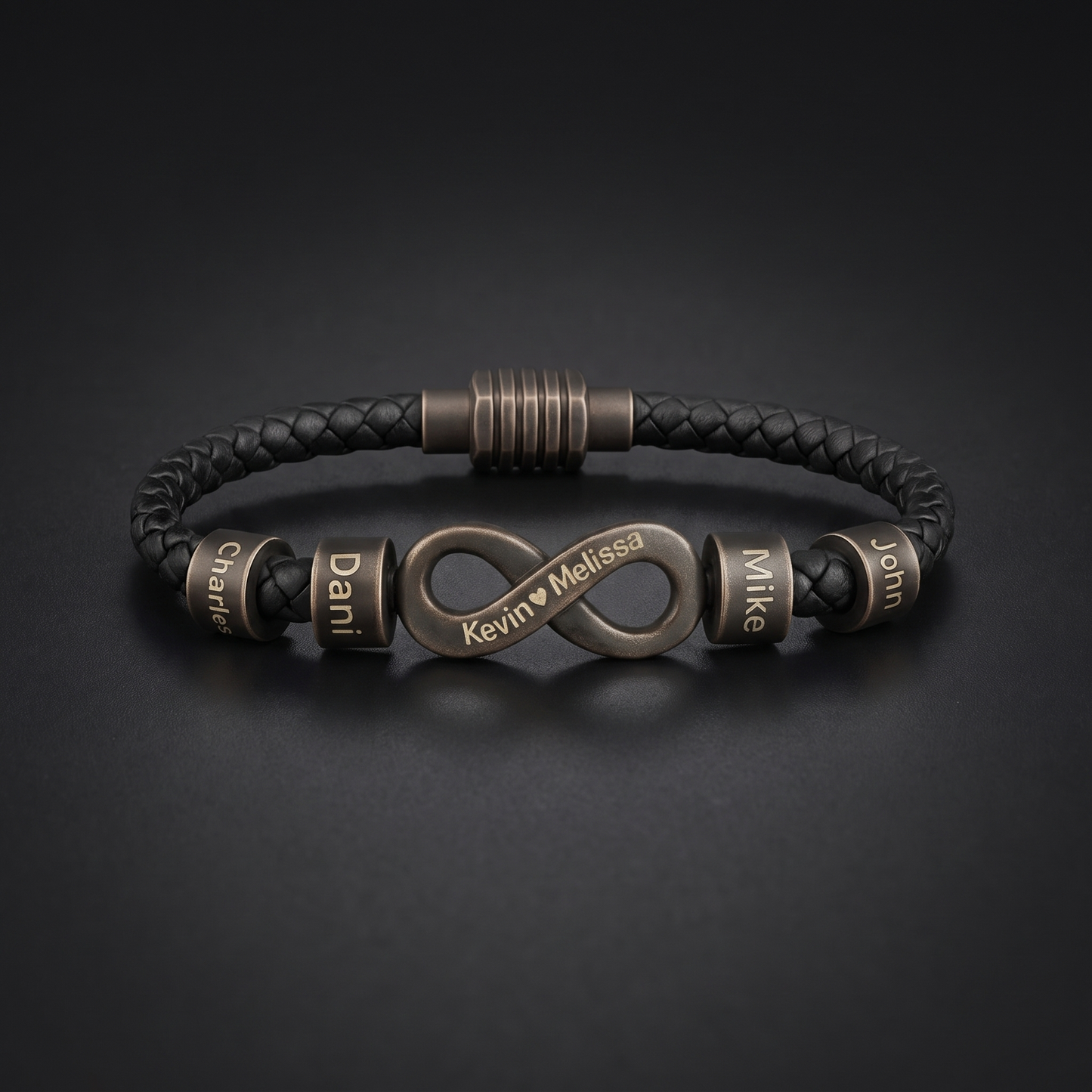 Men's infinity name bracelet product