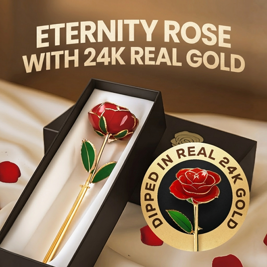 Real rose dipped in 24K gold, eternity rose keepsake