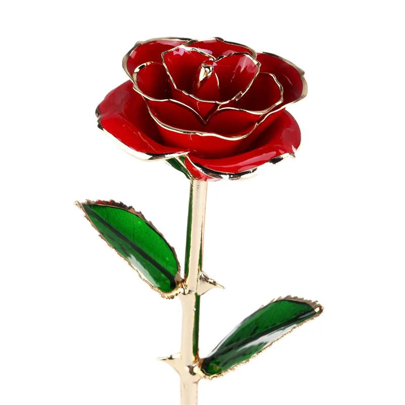 Real rose dipped in 24K gold, eternity rose keepsake - view 3