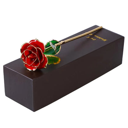 Real rose dipped in 24K gold, eternity rose keepsake - view 2