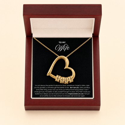 The Heart of Our Family beads necklace in gift box