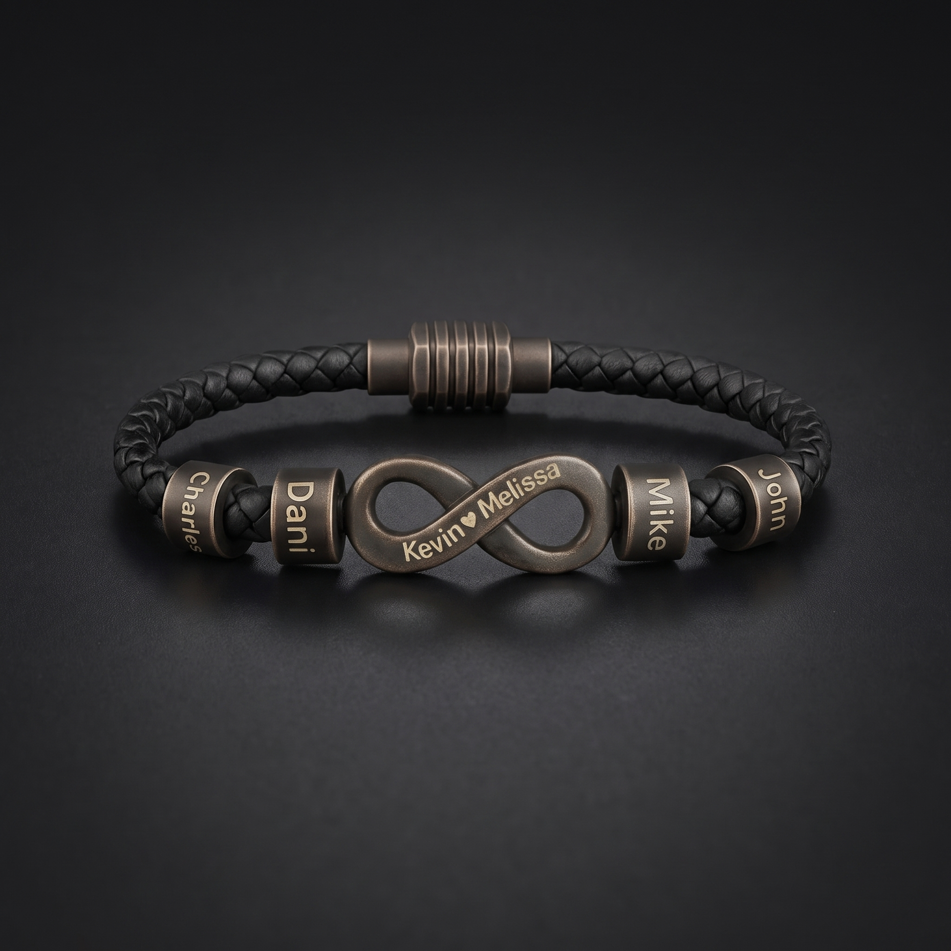 Men's infinity name bracelet product