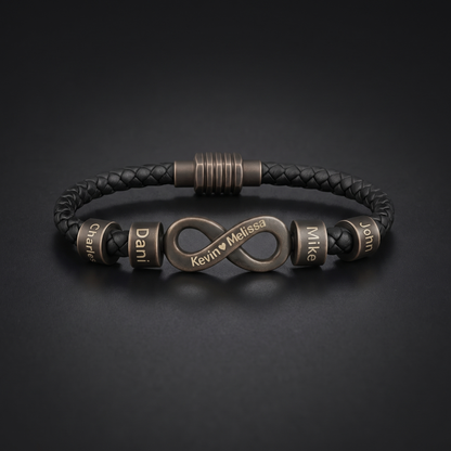 Men's infinity name bracelet product
