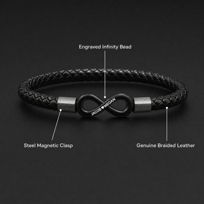 To My Man infinity bracelet features