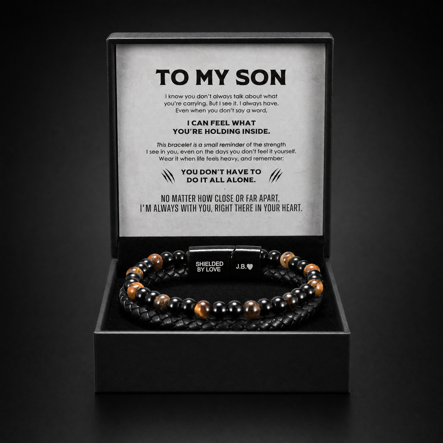 The Guardian son's tiger eye protection bracelet gift set