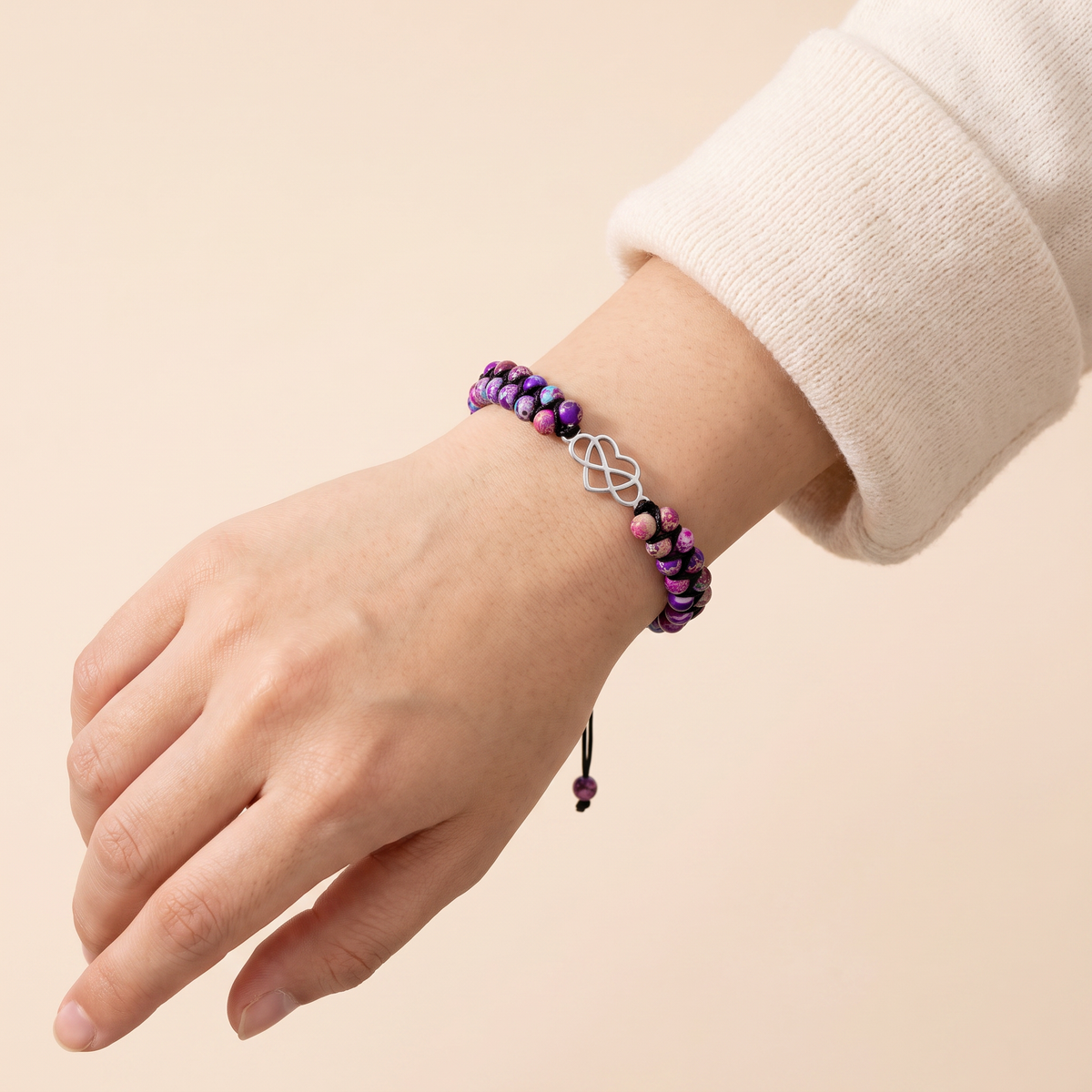 Granddaughter bracelet worn on wrist
