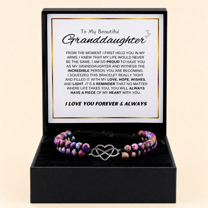 To My Granddaughter eternal love bracelet gift set