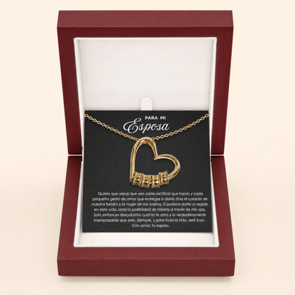 Collar El Corazón de la Familia en caja de regalo