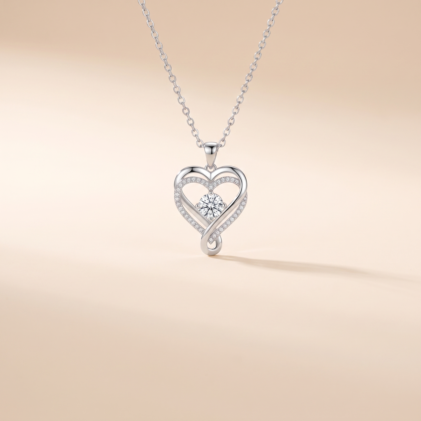Engraved heart necklace product