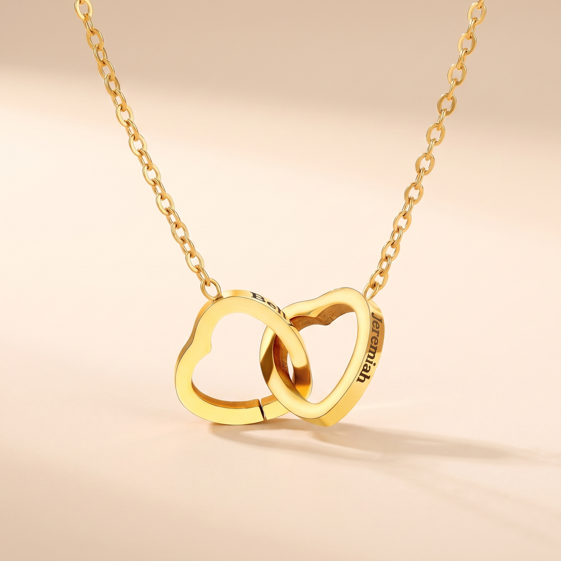 Interlocking hearts necklace product