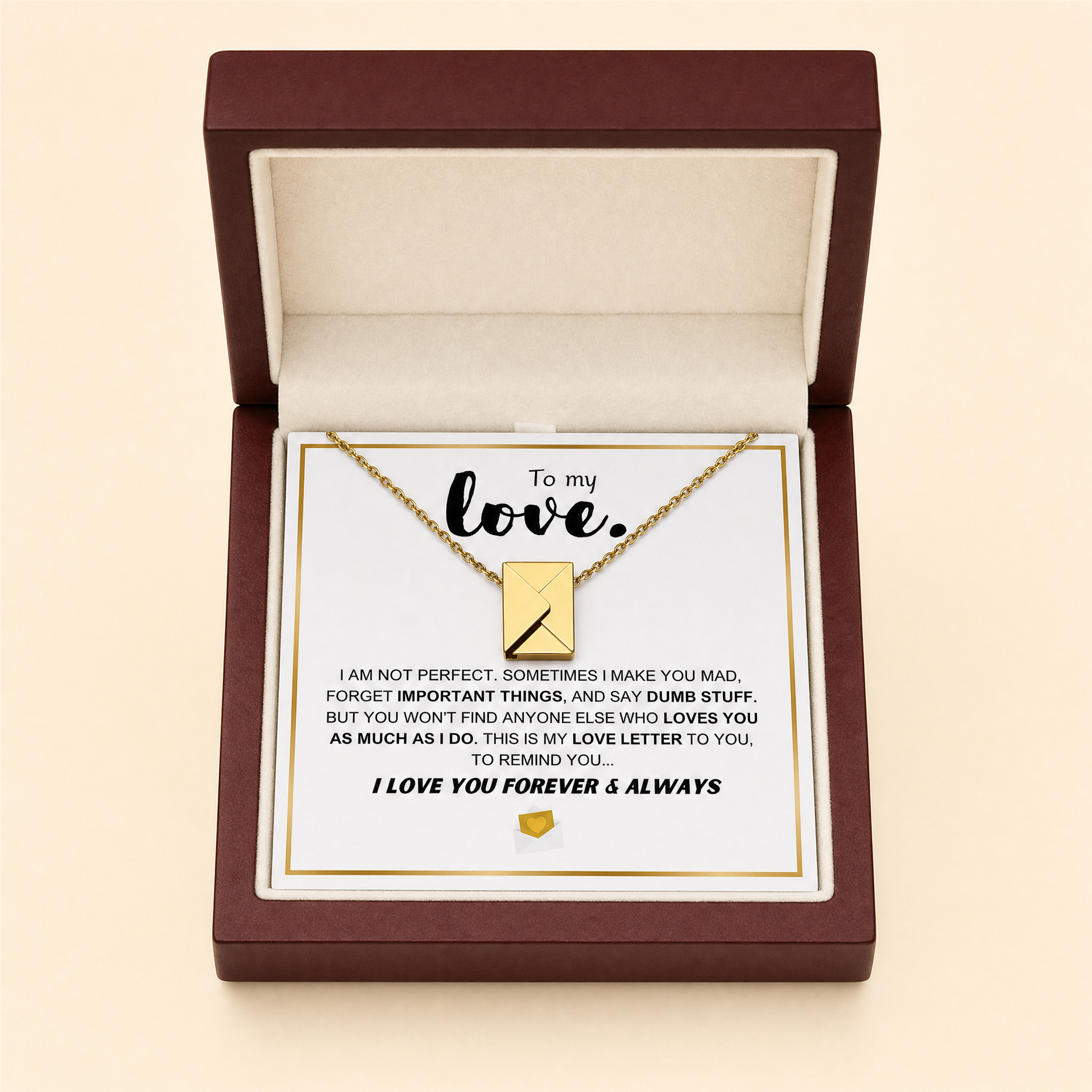 Love Letter necklace luxury LED gift box set