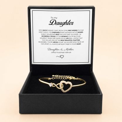 To My Daughter Forever Connected bracelet in gift box
