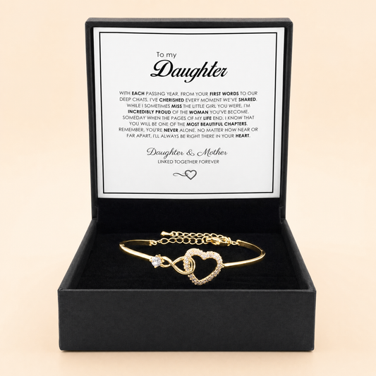 To My Daughter Forever Connected bracelet in gift box