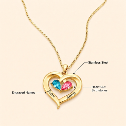 Always Yours - Birthstone Heart Necklace